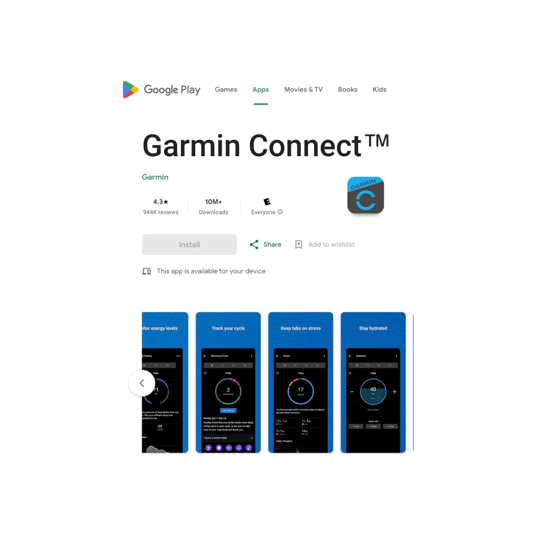 image showing how to connect a garmin watch to a phone