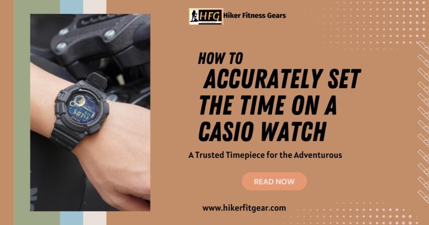 image showing how to set the time on your casio watch